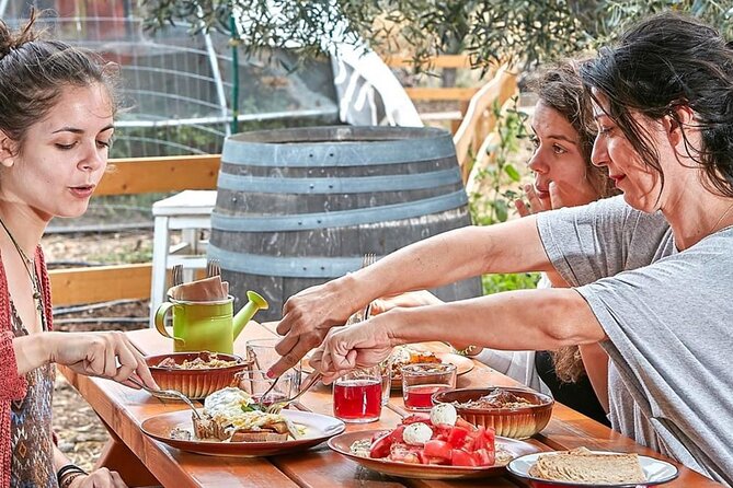 Bio Farm Private Olive Oil Tasting, Farm to Fork Meal & Temple of Poseidon Tour - Walking through the regenerative farm
