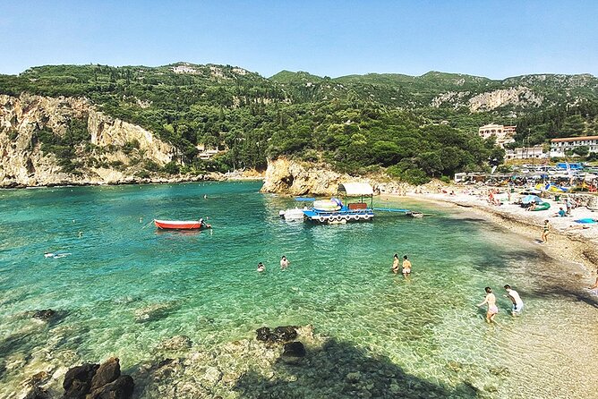 Bus Trip with Swim to Paleokastritsa and Olive Oil Museum - Makrades, flowerpots, and a quiet café break