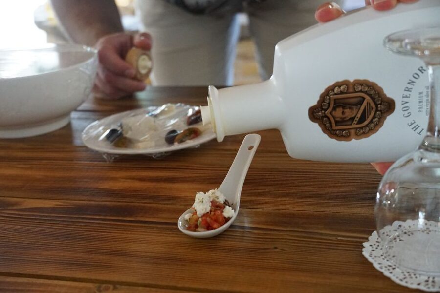 Corfu: Olive Oil Experience - The Governor's Olive Mill - Tasting the oil with bread, cheese, and local snacks