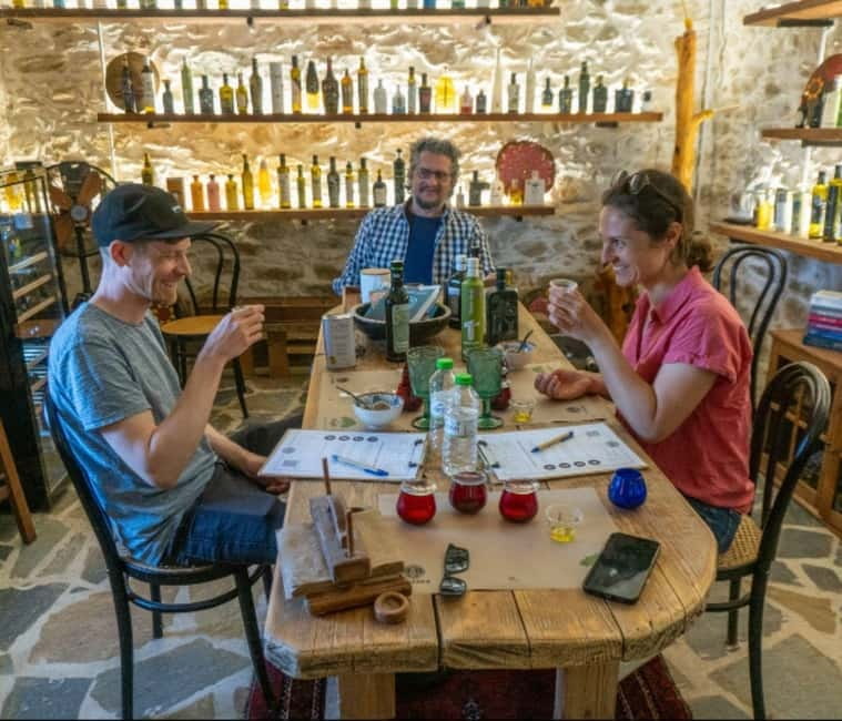 Greece in a Drop: Olive Grove Walk and Olive Oil Tasting - The one-hour tasting in a beautiful old building