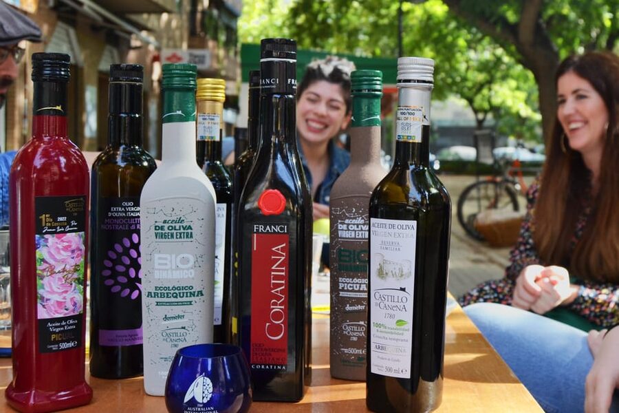 Johnny Madge Olive Oil Tastings - Smelling the Oils in Competition-Style Cups