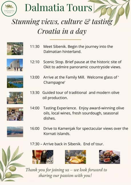 Šibenik: Croatia in a Day, Vistas, History, Olive Oil, Wine - Okit Hill and the wide Dalmatian view
