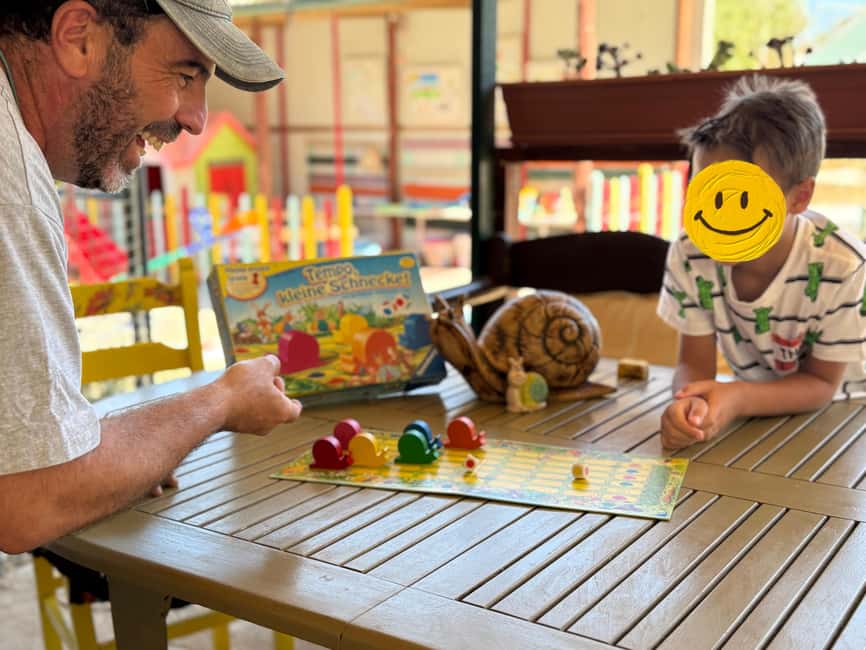 Snail and olive farm tour with table olives & homemade sweet - A playground and chicken coop make this work for families