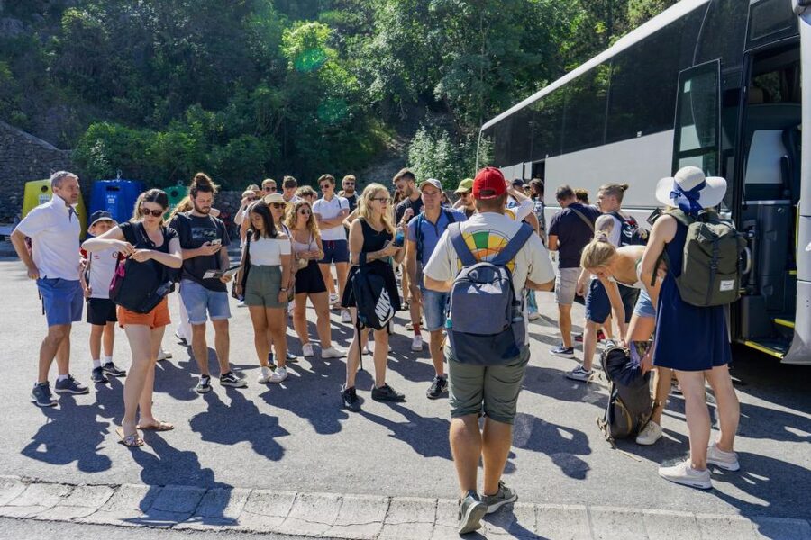 Split: Krka Waterfalls With Boat Cruise, Wine and Olive Oil - Skradinski buk and the wooden walkway