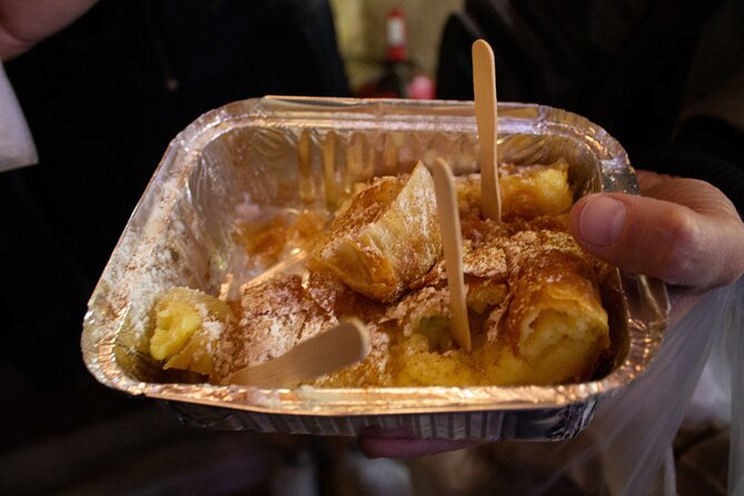 Traditional breakfast in markets with olive oil and honey tasting - Greek Yogurt, Honey, Olive Oil, and Sesame Bread