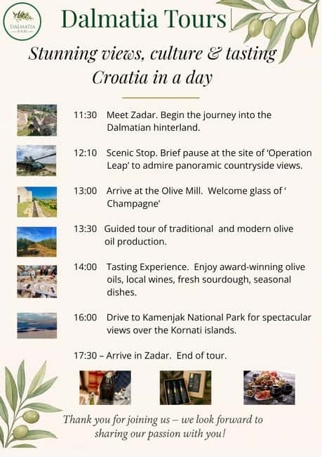 Zadar Olive Oil & Wine with Dalmatian Views & History - Key Details Worth Knowing